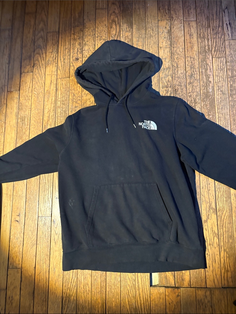 The North Face Black Pullover Hoodie with White Logo
